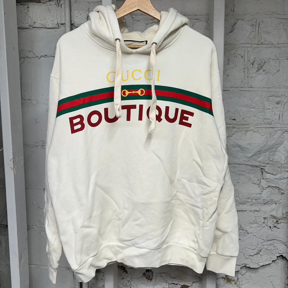 Gucci Boutique Cream Hoodie Sz S