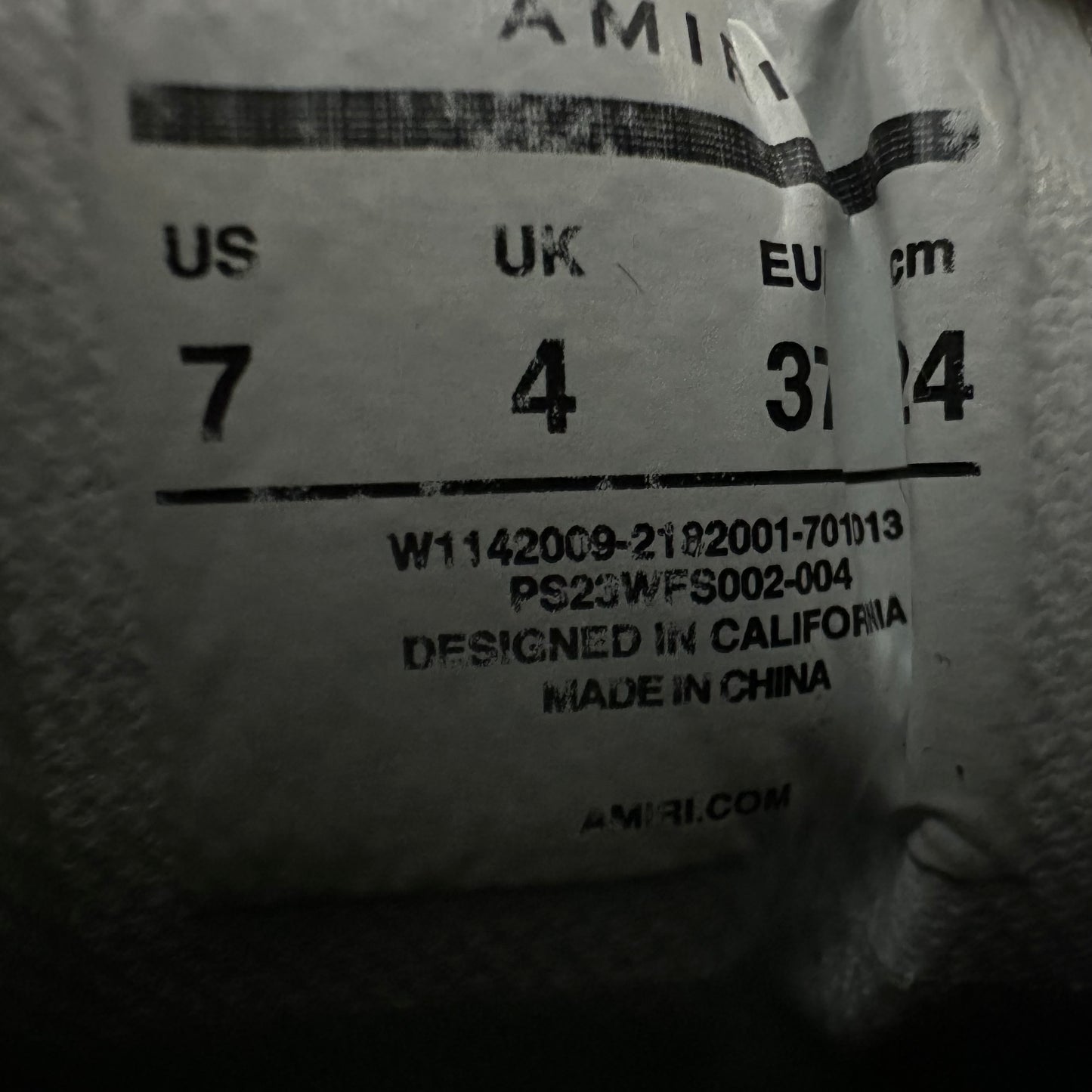 Amiri High White Skeleton Black White Sneaker Sz 5 (37)