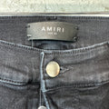 Amiri Plain Black Distressed Denim Jeans Sz 30