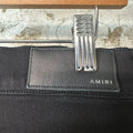 Amiri MX1 Brown Suede Black Denim Jeans Sz 32