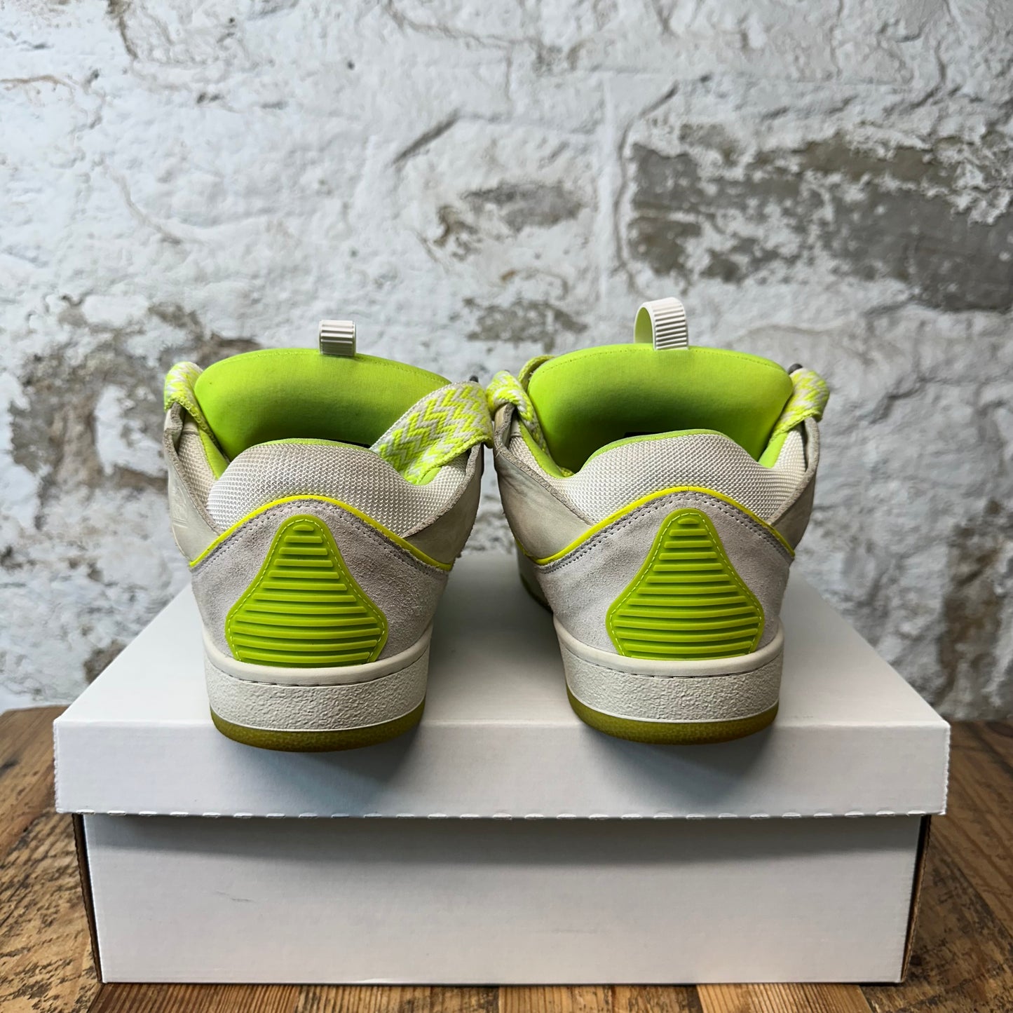 Lanvin Curb Yellow Grey White Sneaker Sz 10 (43)