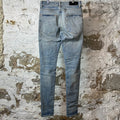 Amiri Leopard Thrasher Blue Denim Jeans Sz 29