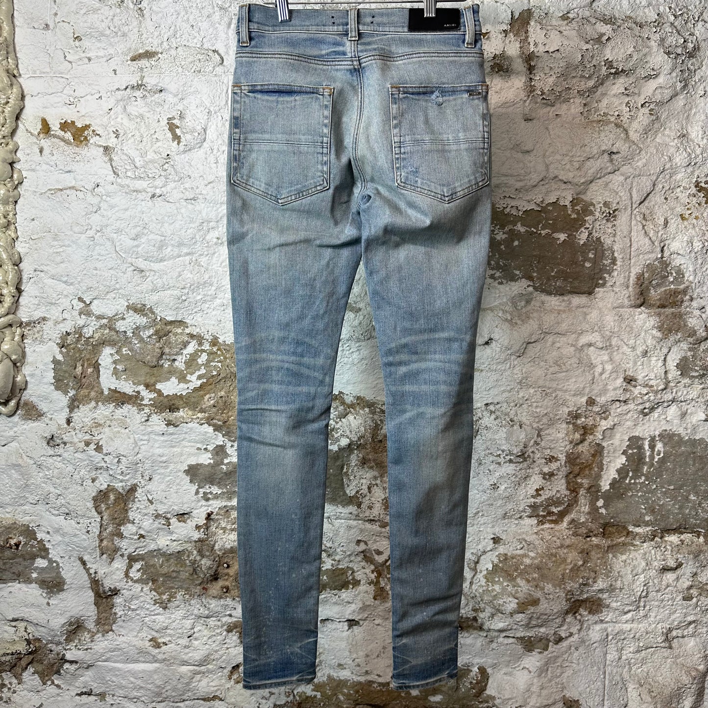 Amiri Leopard Thrasher Blue Denim Jeans Sz 29