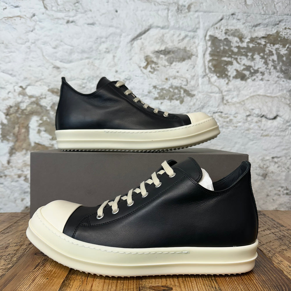 Rick Owens Black Leather Milk Sneaker DS