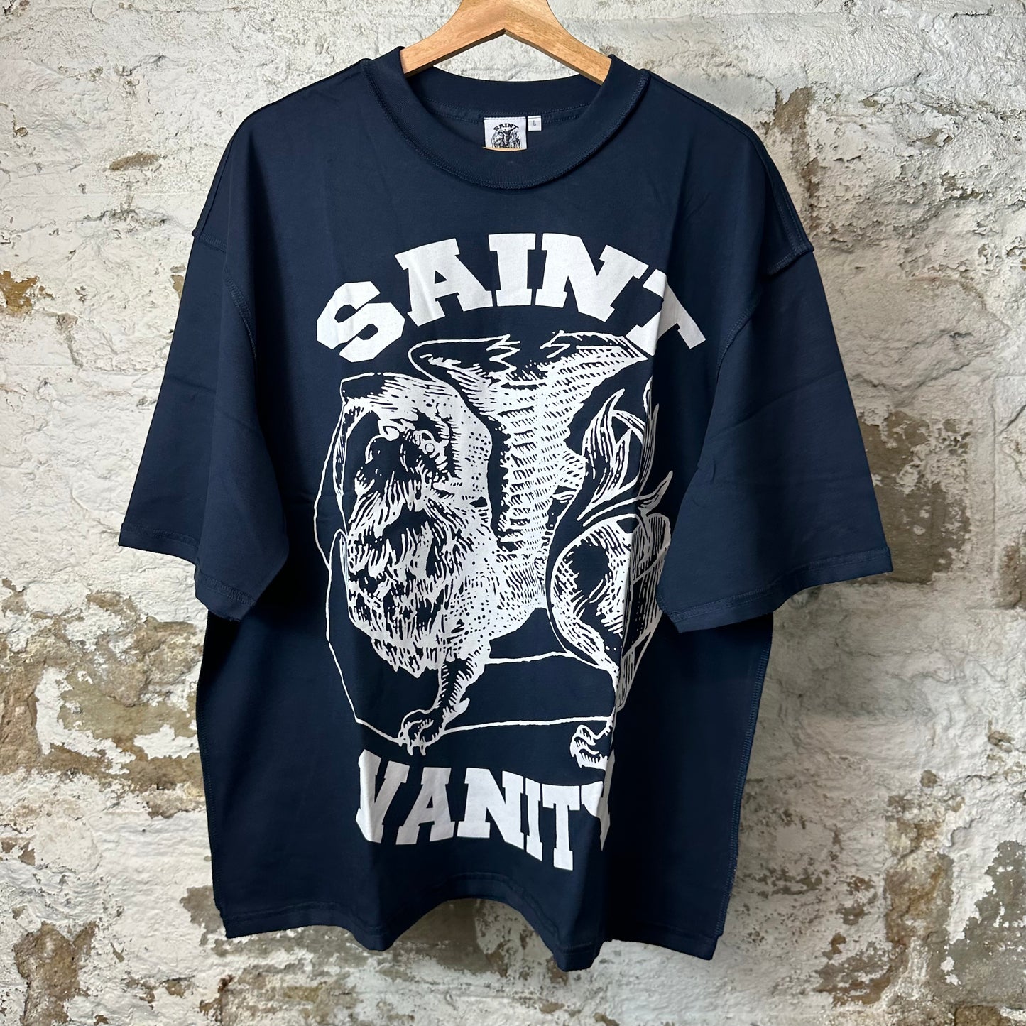 Saint Vanity White Griffin Navy T-shirt