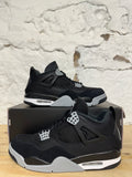 Air Jordan 4 Black Canvas Sz 10