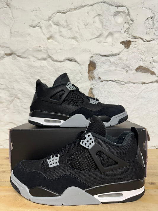 Air Jordan 4 Black Canvas Sz 10