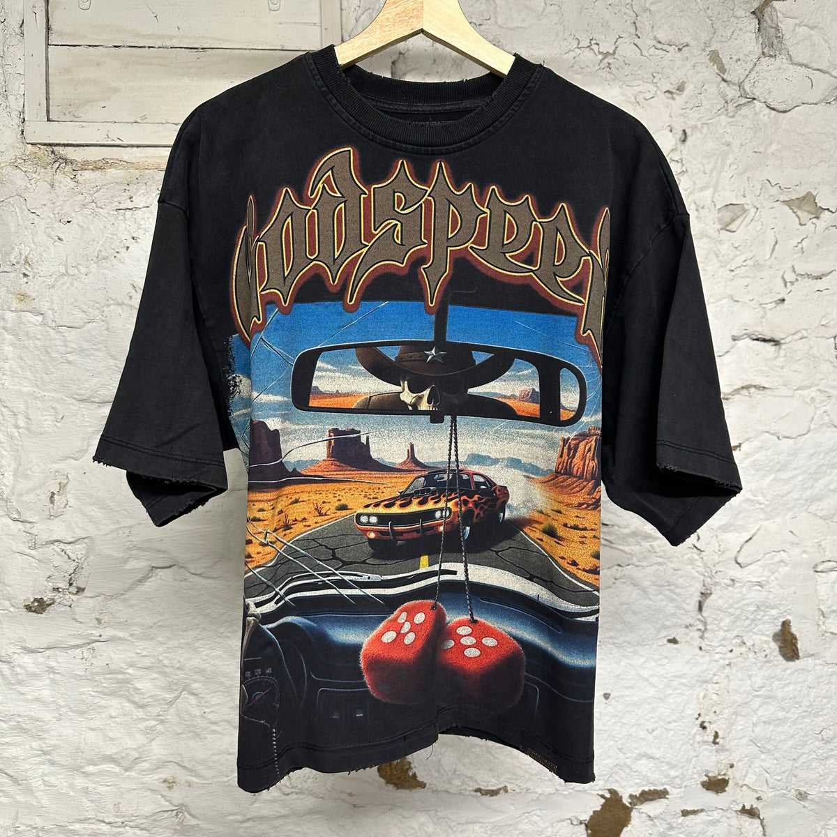 Godspeed On The Run Black T-Shirt Sz XS