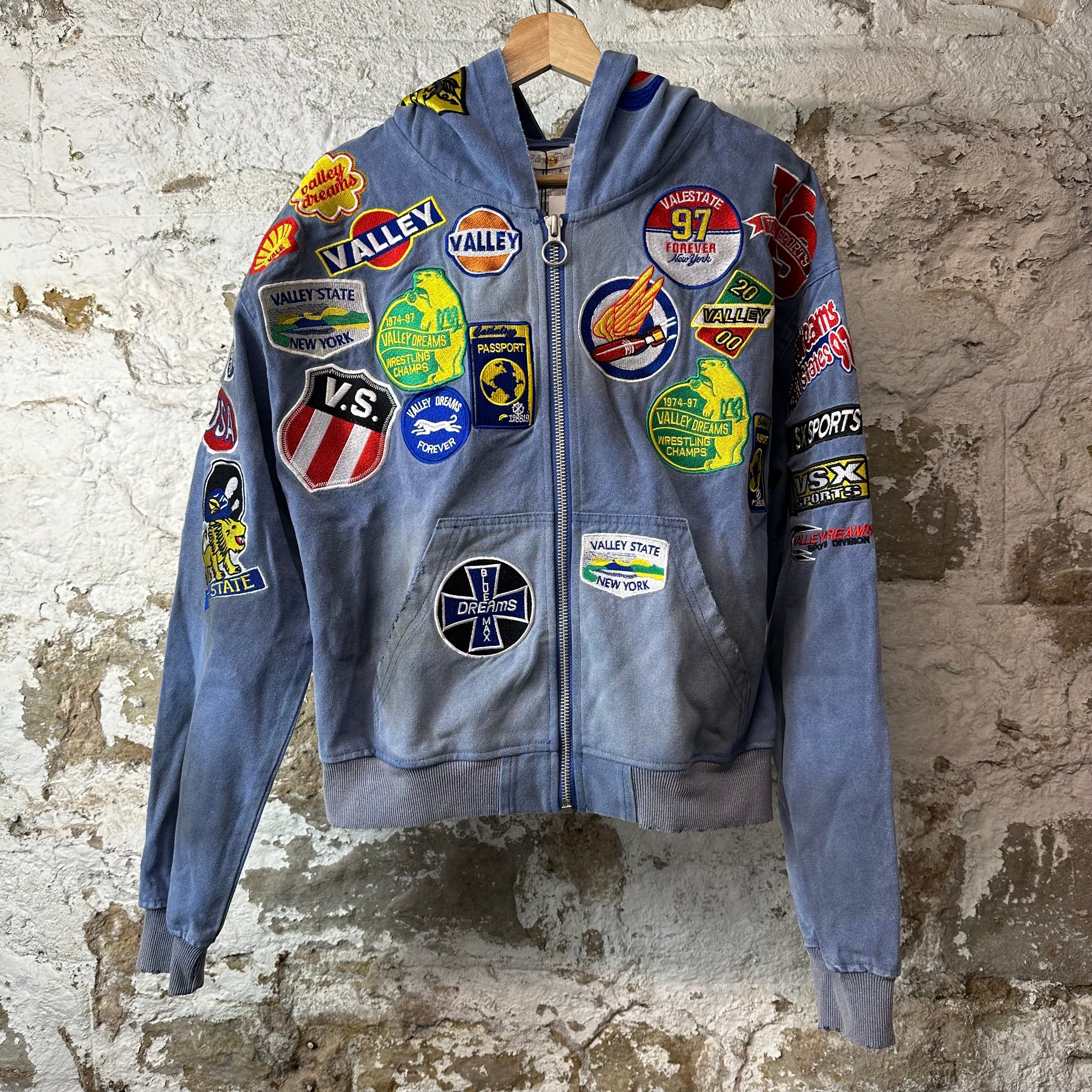 Vale Passport Denim Blue Zip Up Hoodie