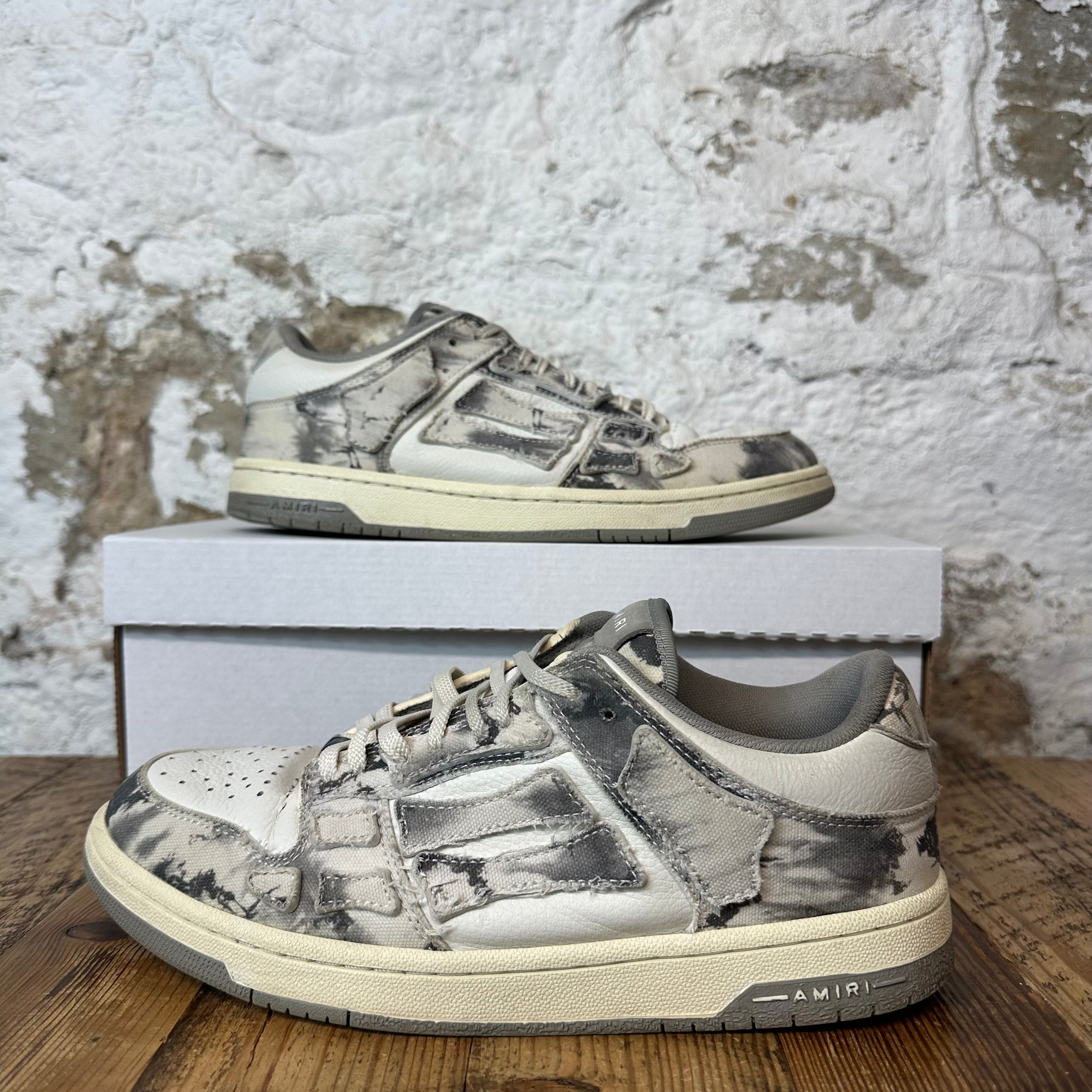 Amiri Washed Denim Skeleton Grey White Sneaker Sz 9 (42)