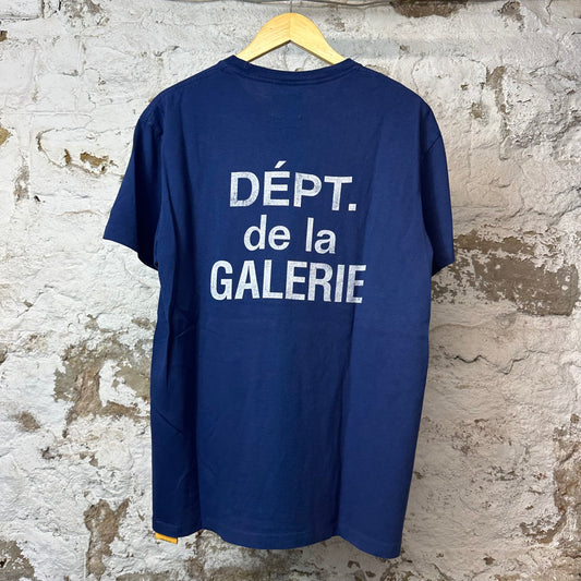 Gallery Dept White Logo T-shirt Blue Sz M