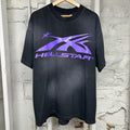 Hellstar Purple Spellout Black T-Shirt Sz M