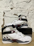 Air Jordan 8 White Burgundy Sz 7.5 (9W)