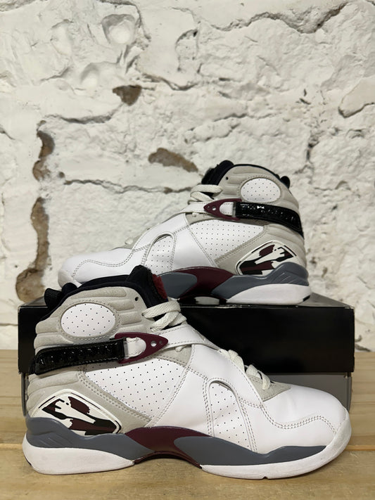 Air Jordan 8 White Burgundy Sz 7.5 (9W)