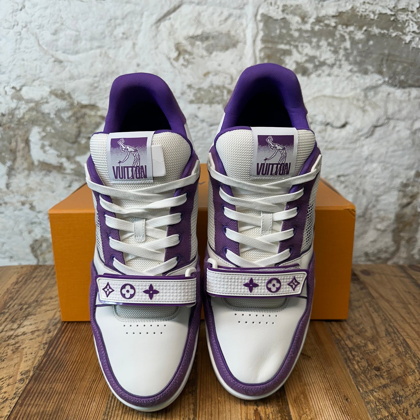 Louis Vuitton Purple White Strap Trainer Sneaker Sz 11.5 (10LV)