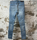 Amiri MX2 Multicolor Flannel Blue Denim Jeans Sz 32