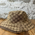Gucci Reversible GG Monogram Canvas Bucket Hat Sz M