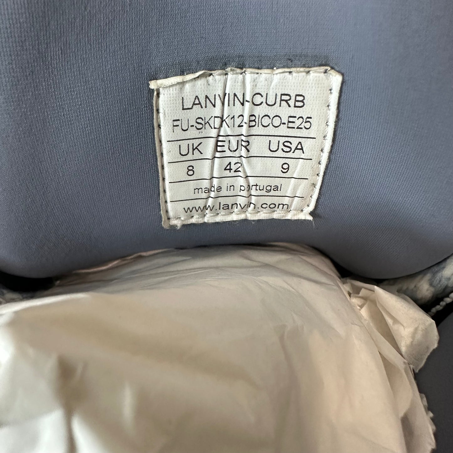 Lanvin Curb Navy White Sneaker Sz 9 42)