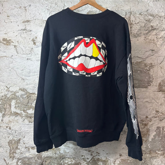 Chrome Hearts Matty Boy Chomper Black Crewneck Sz XXL