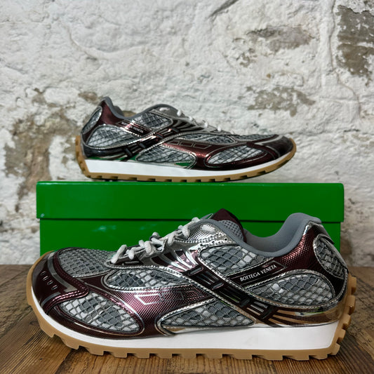 Bottega Veneta Burgundy Silver Orbit Sneaker Sz 14 (47)