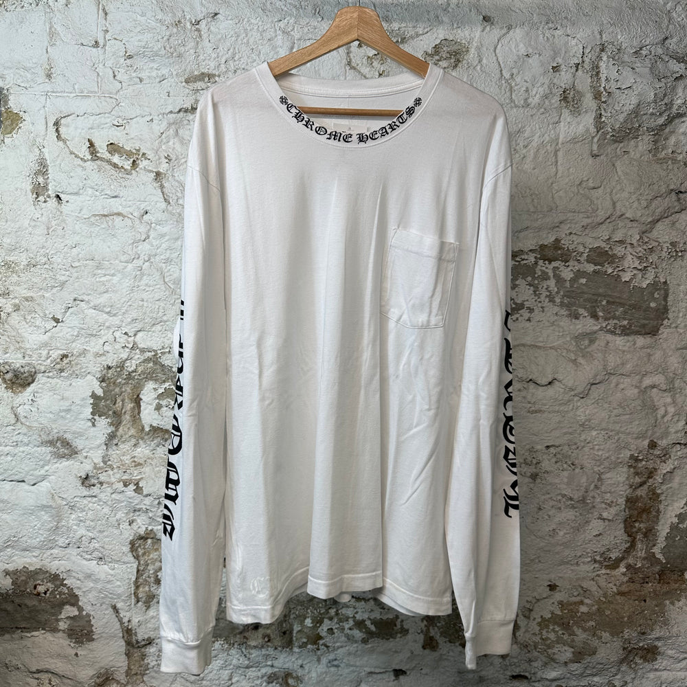Chrome Hearts Neck Logo L/s White Sz XL