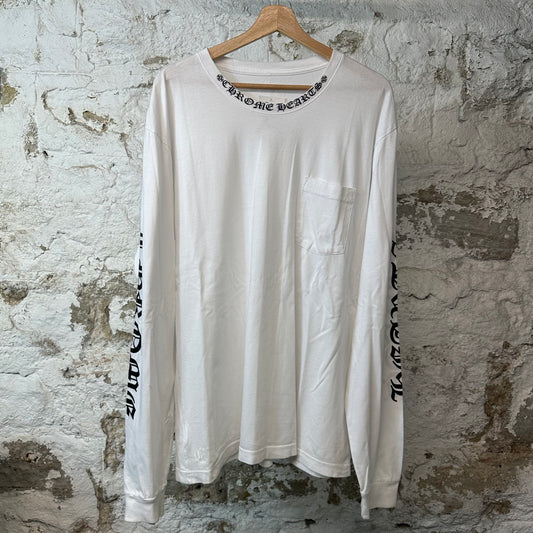 Chrome Hearts Neck Logo L/s White Sz XL