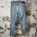 Amiri MX2 Multicolor Flannel Blue Denim Jeans Sz 32