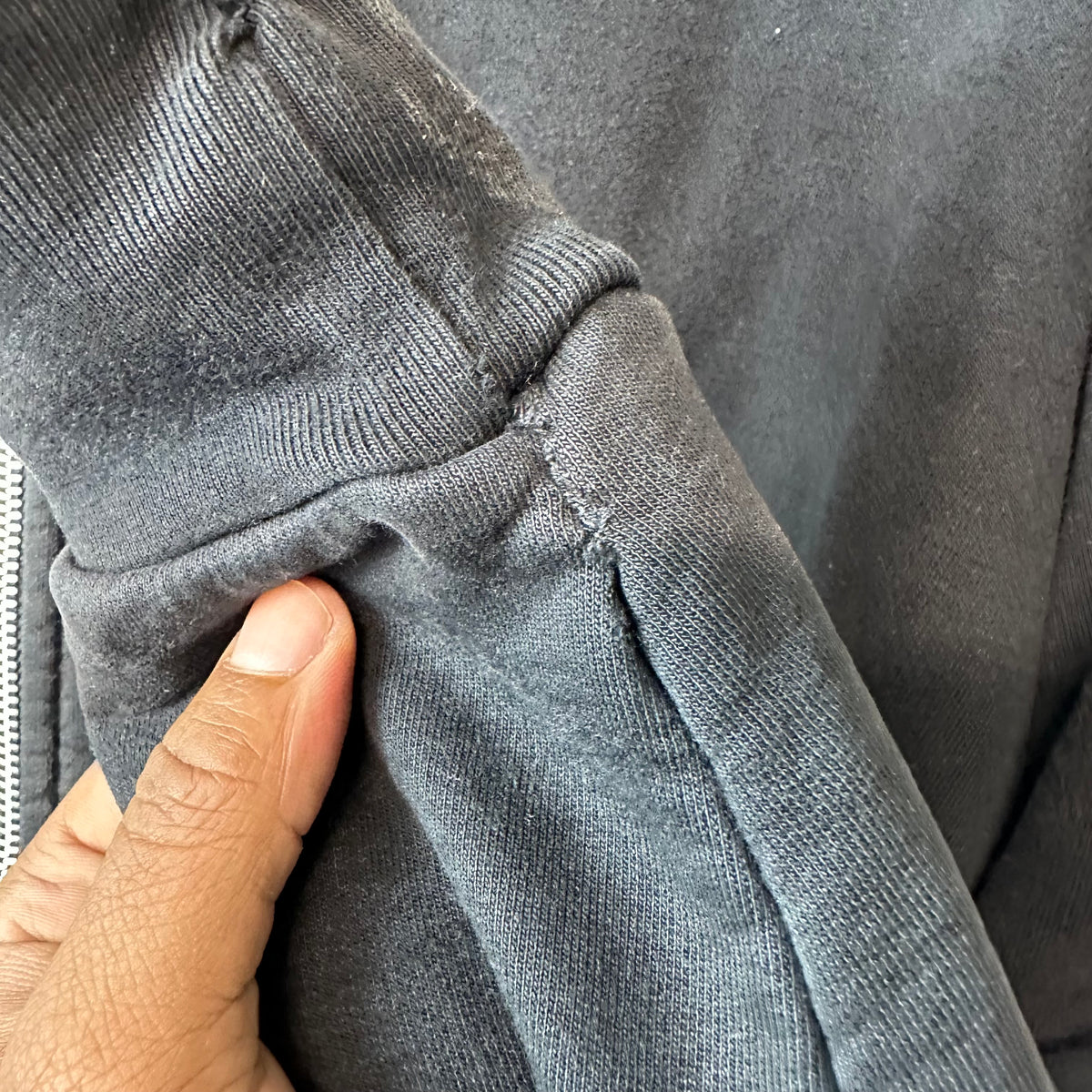 Chrome Hearts Aspen Black Thermal Zip Up Hoodie Sz S (Flawed)