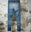 Amiri Plain Blue Honeycomb Denim Jeans Sz 33
