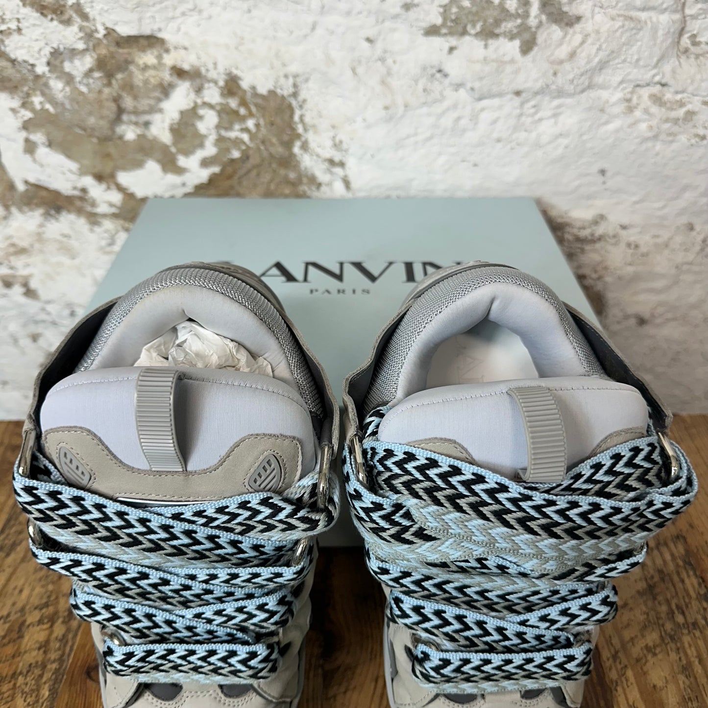 Lanvin Curb Blue Lace Grey Sneaker