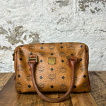 MCM Cognac Boston Bag