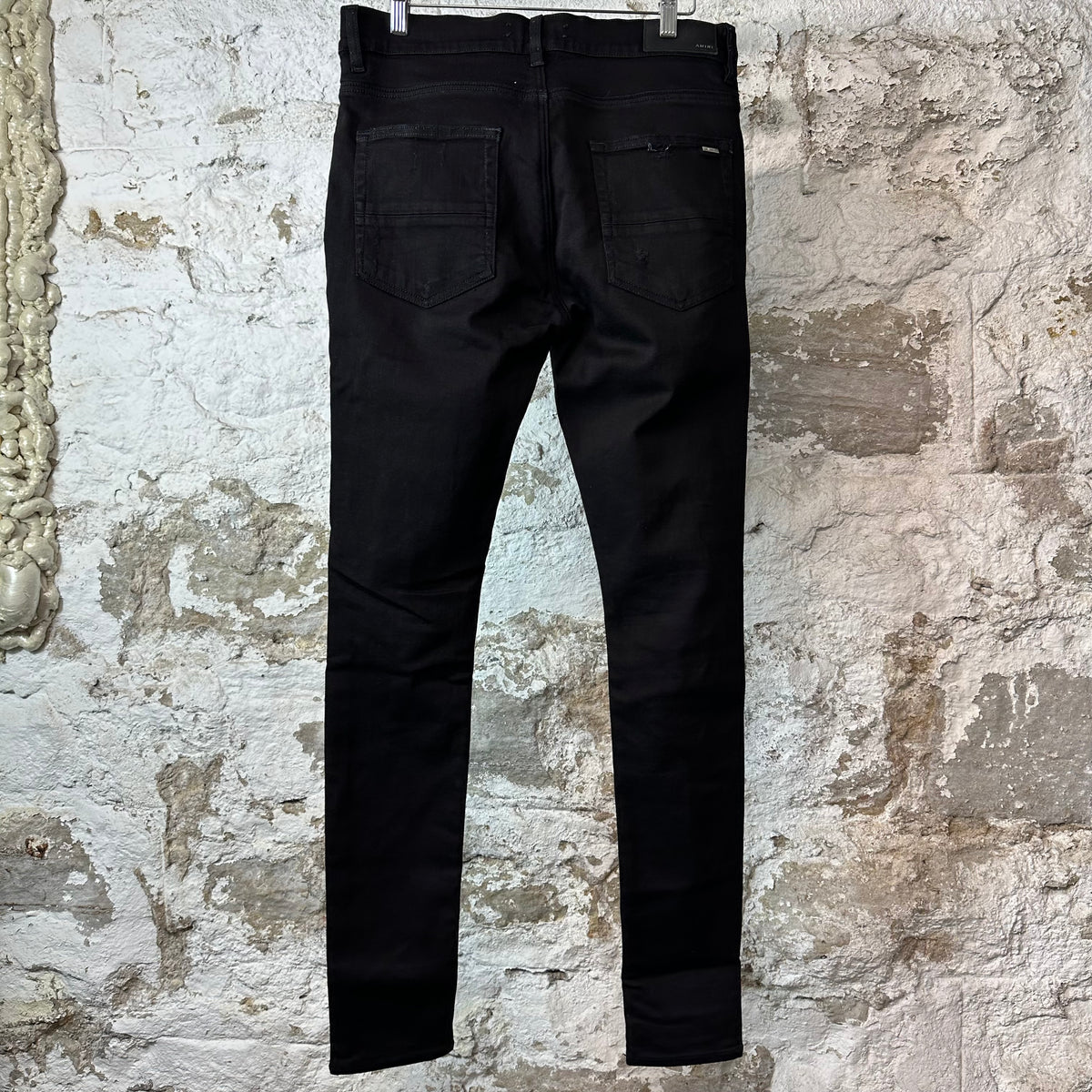 Amiri MX1 Aloha Patch Black Denim Jeans Sz 32