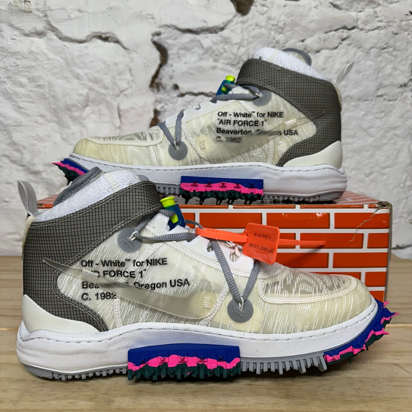 Nike Air Force 1 Mid Off White White Sz 13 DS