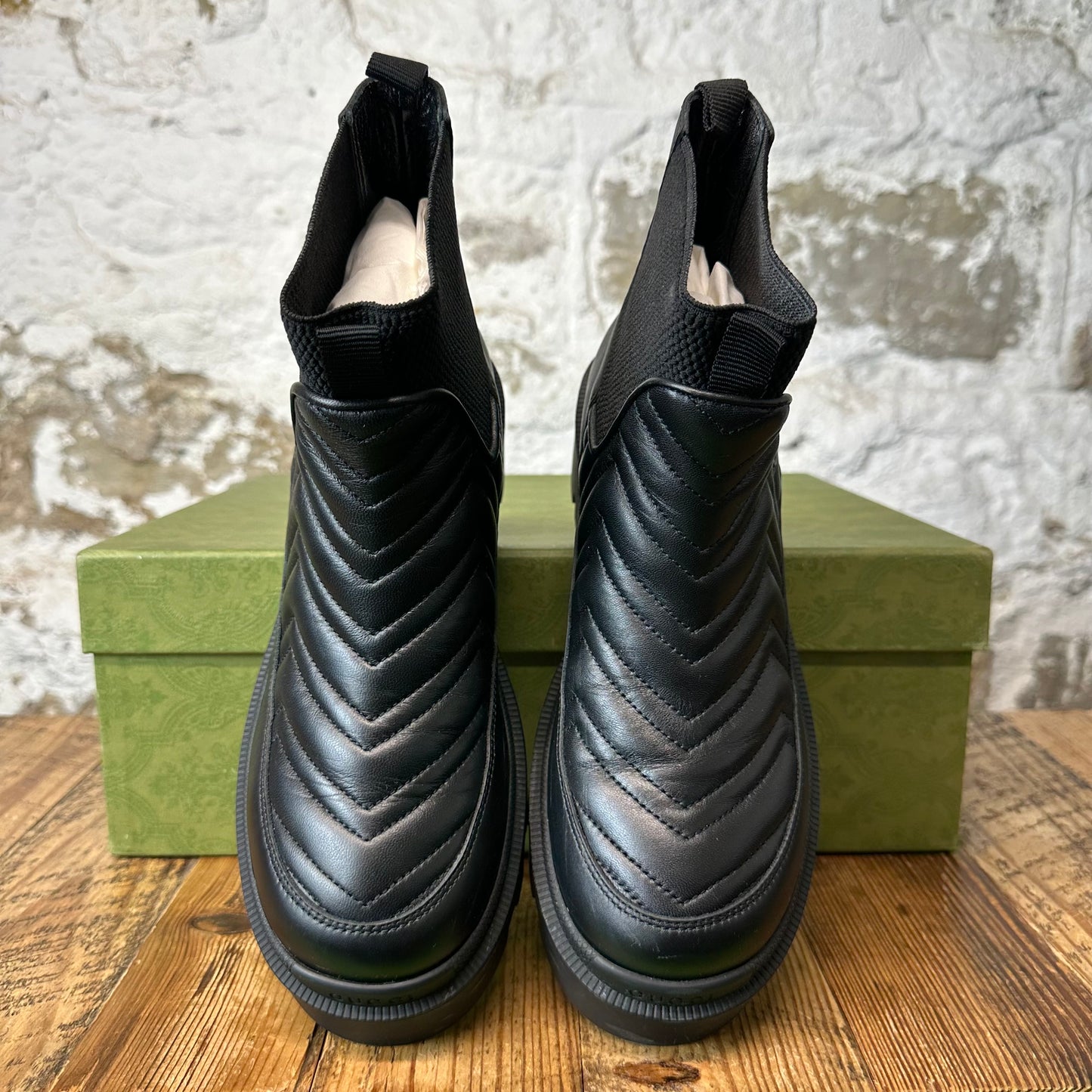 Gucci Nappa Matelasse Frances Chelsea Boot Sz 5 (37)