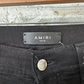 Amiri Plain Black Flare Denim Jeans Sz 28