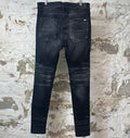 Amiri MX1 Grey Paisley Black Denim Jeans Sz 34