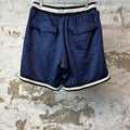 Rhude White Court Logo Navy Basketball Shorts Sz L