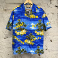 Gucci Blue Button Up Bowling Shirt Sz XXL