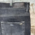 Amiri MX1 Black Paisley Grey Denim Jeans Sz 36