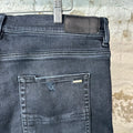 Amiri MX1 Cracked Blue Black Denim Jeans Sz 38