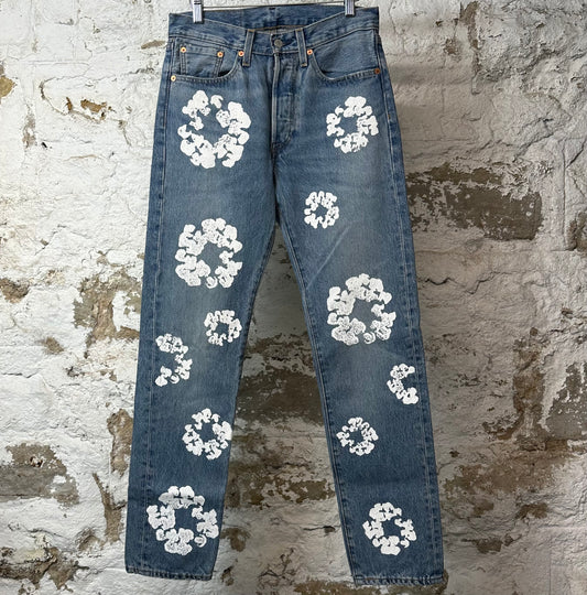 Denim Tears White CW Blue Denim Jeans Sz 29