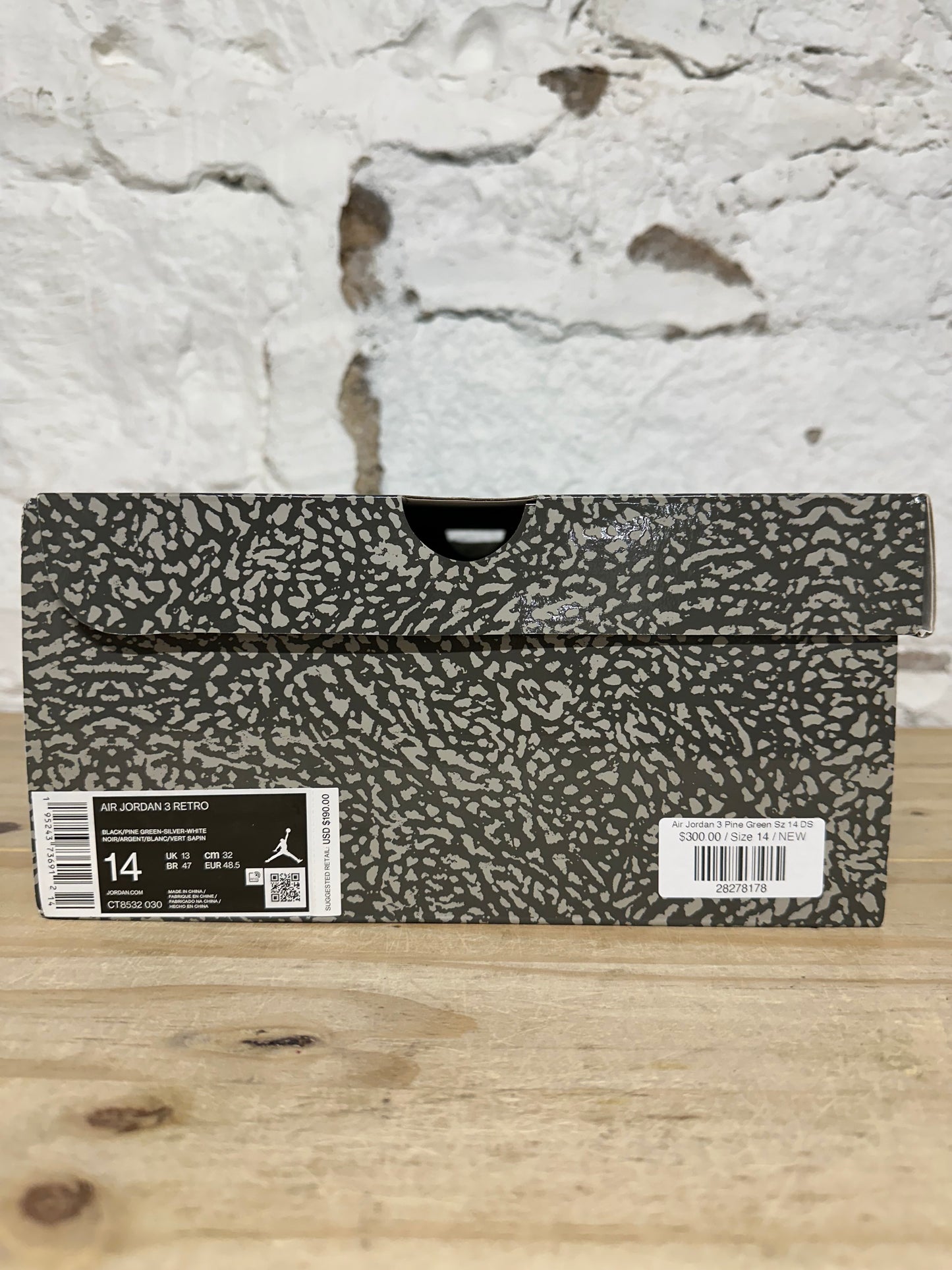 Air Jordan 3 Pine Green Sz 14 DS