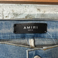 Amiri MX2 Multicolor Flannel Blue Denim Jeans Sz 31