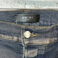 Amiri MX1 Plaid Dirty Blue Denim Jeans Sz 34