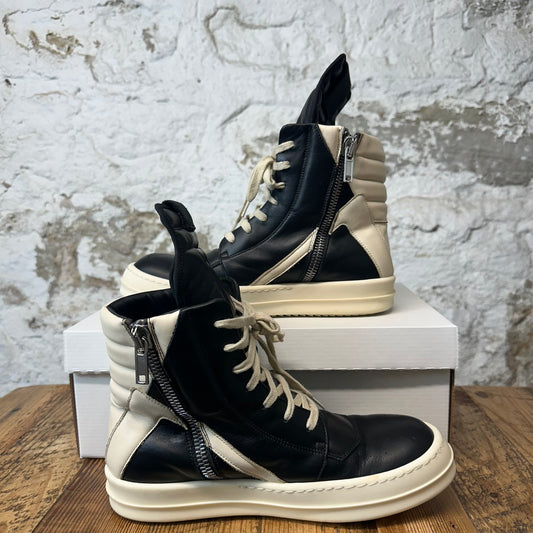 Rick Owens High Geobasket Black Milk Sneaker Sz 7 (40)