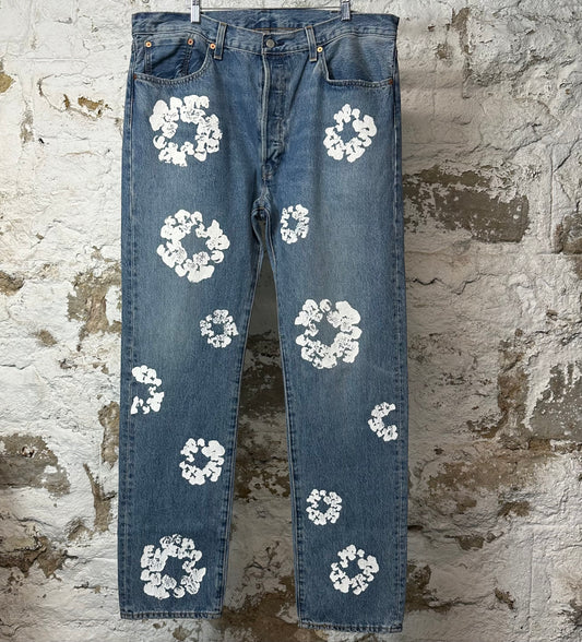 Denim Tears White CW Blue Denim Jeans Sz 38
