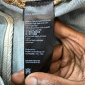 Amiri MX1 Pink Paisley Blue Denim Jeans Sz 31