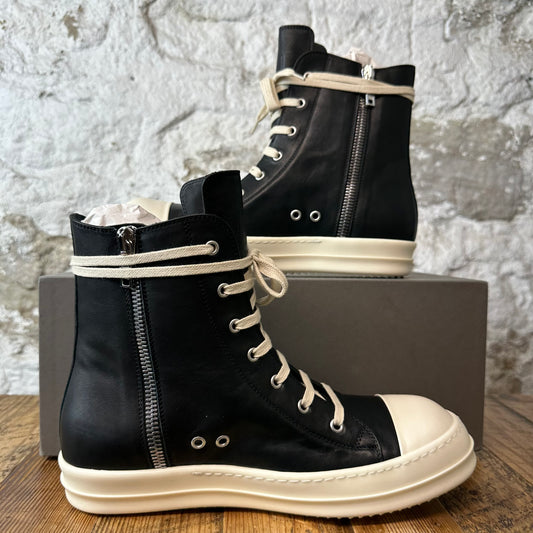 Rick Owens High Black Milk Sneaker Sz 10 (43) DS
