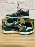 A Bathing Ape Bape SK8 Sta Green Grey Sz 9.5