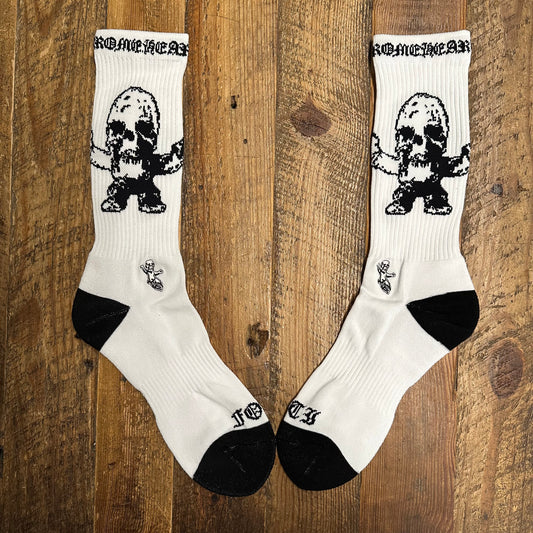 Chrome Hearts Black White Foti Socks DS